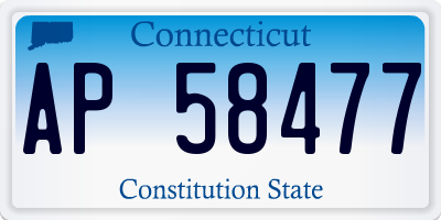 CT license plate AP58477