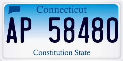 CT license plate AP58480