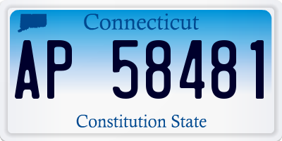CT license plate AP58481