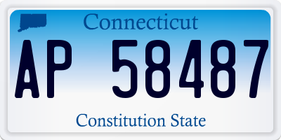 CT license plate AP58487