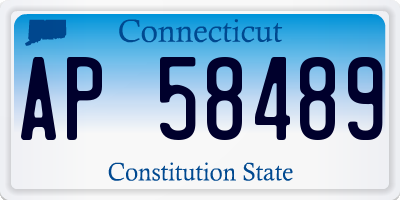 CT license plate AP58489
