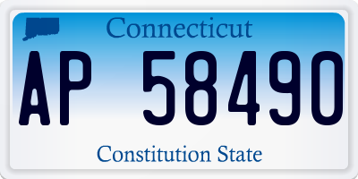 CT license plate AP58490