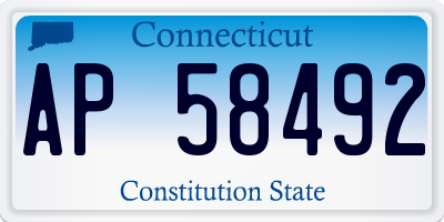 CT license plate AP58492