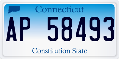 CT license plate AP58493