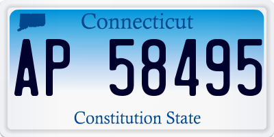 CT license plate AP58495