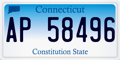 CT license plate AP58496