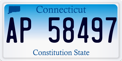 CT license plate AP58497