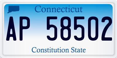 CT license plate AP58502