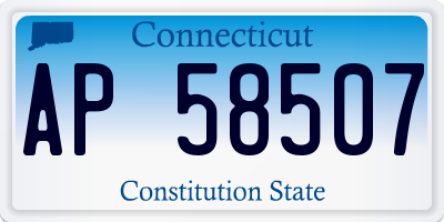 CT license plate AP58507