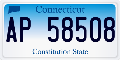 CT license plate AP58508