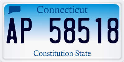 CT license plate AP58518