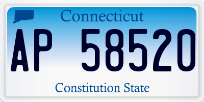 CT license plate AP58520