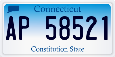 CT license plate AP58521