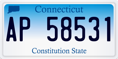 CT license plate AP58531