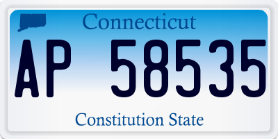 CT license plate AP58535