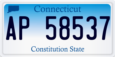 CT license plate AP58537