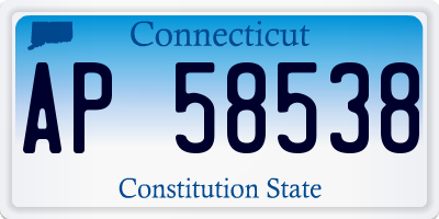 CT license plate AP58538