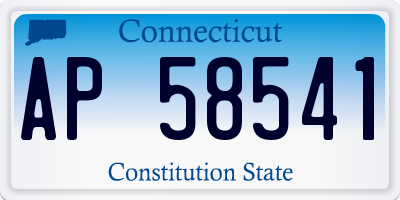 CT license plate AP58541