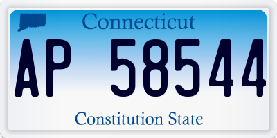 CT license plate AP58544