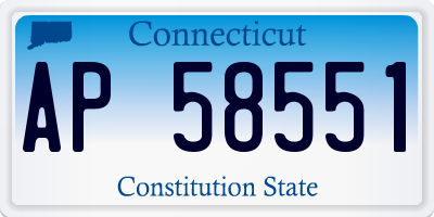 CT license plate AP58551