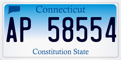 CT license plate AP58554