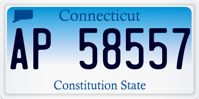 CT license plate AP58557