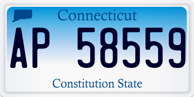 CT license plate AP58559