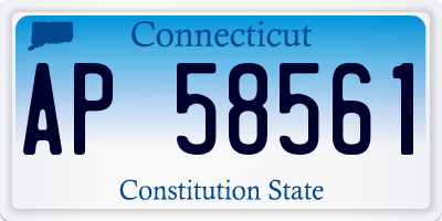 CT license plate AP58561