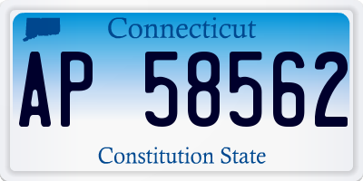 CT license plate AP58562