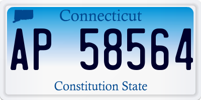 CT license plate AP58564