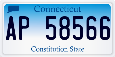 CT license plate AP58566