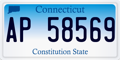 CT license plate AP58569