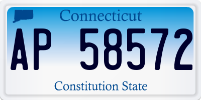 CT license plate AP58572