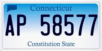 CT license plate AP58577