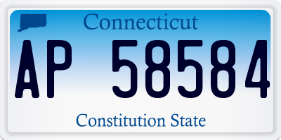 CT license plate AP58584