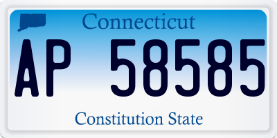 CT license plate AP58585