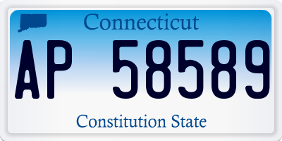 CT license plate AP58589