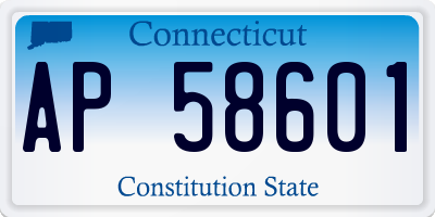 CT license plate AP58601