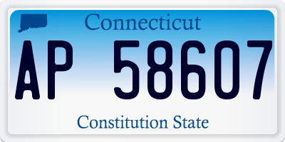 CT license plate AP58607