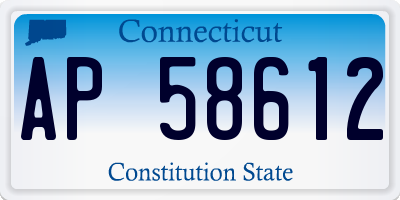 CT license plate AP58612