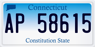 CT license plate AP58615