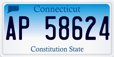 CT license plate AP58624