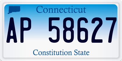 CT license plate AP58627