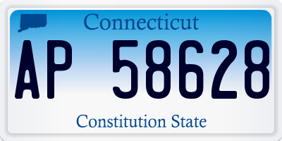 CT license plate AP58628
