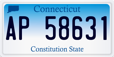 CT license plate AP58631