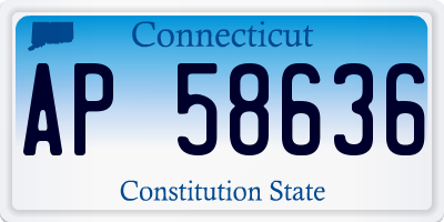 CT license plate AP58636