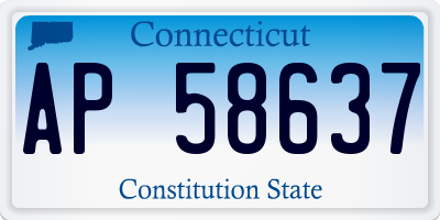 CT license plate AP58637