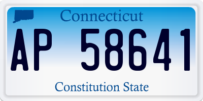 CT license plate AP58641
