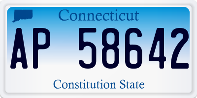 CT license plate AP58642