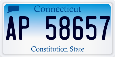 CT license plate AP58657